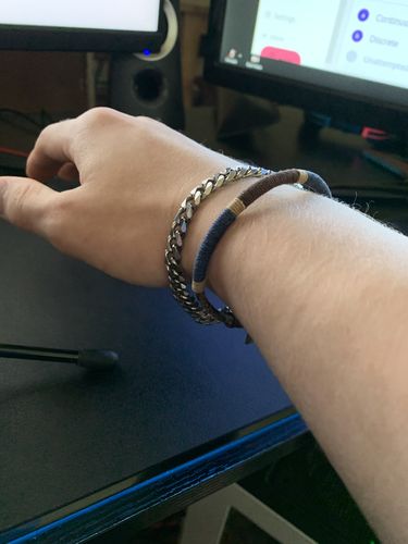 Customer photo review of f+s .925 “industrial” bracelet