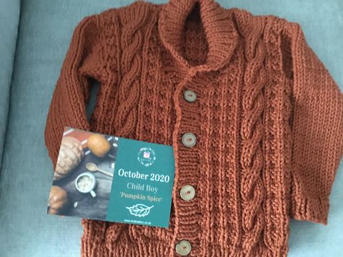 Customer photo review of Child Mystery Knitting Box