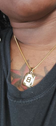Customer photo review of Gold Initial Pendants