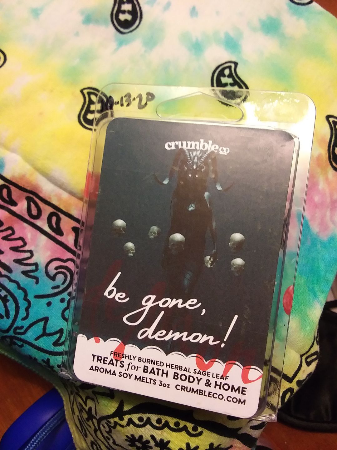 Customer photo review of Be Gone Demon Wax Melt