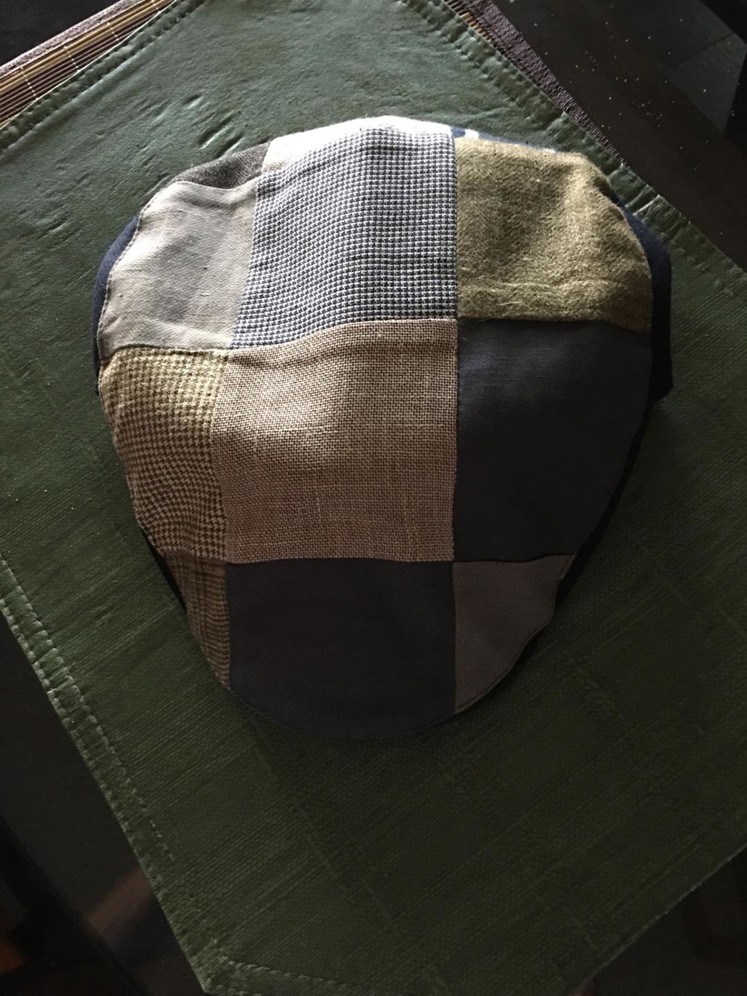 Customer photo review of Donegal Touring Cap Patchwork Linen