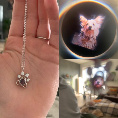 Customer photo review of Peakmart Pfotenkette mit Wunschfoto