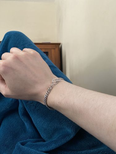 Customer photo review of .925 silver OT “industrial” bracelet