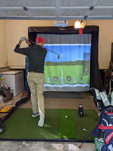 Customer photo review of The Net Return Simulator Series Golf Net & Screen