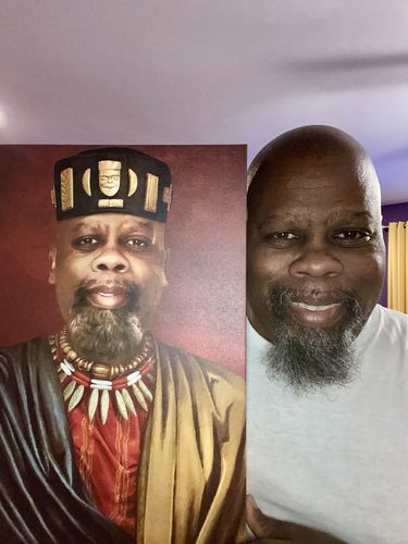 Customer photo review of The African King - Custom Canvas