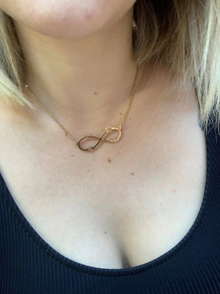 Customer photo review of LOANYA personalisierte Kette der Unendlichkeit