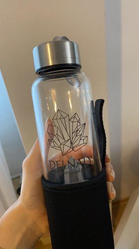 Customer photo review of Clear Quartz Crystal Elixir Water Bottle