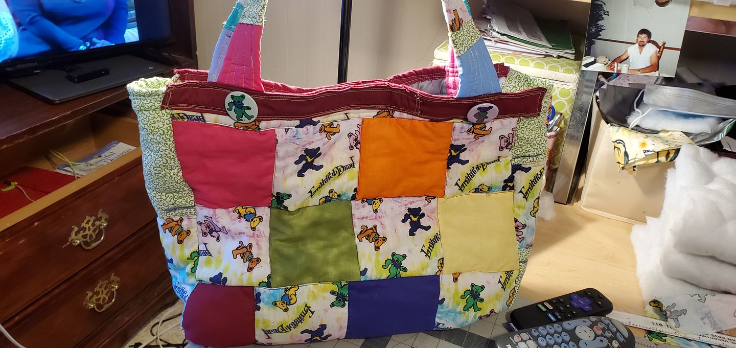 Customer photo review of Grateful Dead Dancing Bear Button Set