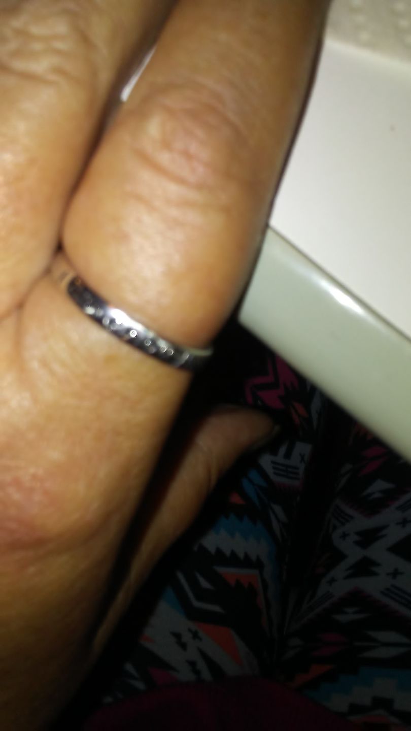 Customer photo review of 925 Sterling Silver 'I Am Enough' Ring