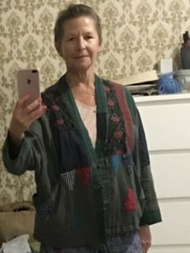 Customer photo review of Women Patchwork Color Matching Coat