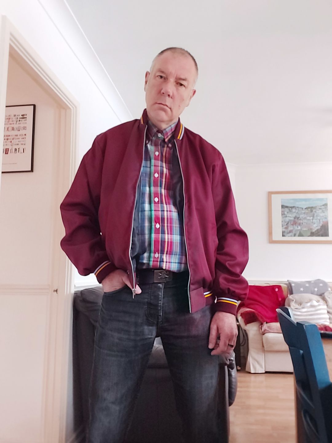Customer photo review of Monkey Jacket - Made in England - Burgundy
