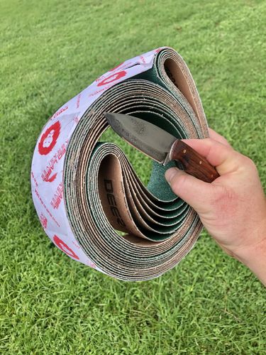 Customer photo review of 2 x 72 Inch EdgeCore Premium Ceramic Grinding Belts