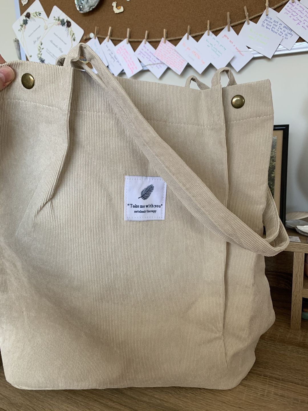 Customer photo review of Cord Tote Bag