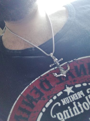 Customer photo review of SKULL ANCHOR PENDANT