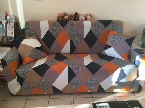 Customer photo review of Modern - Housses Extensibles de Fauteuil et Canapé - La Maison des Housses