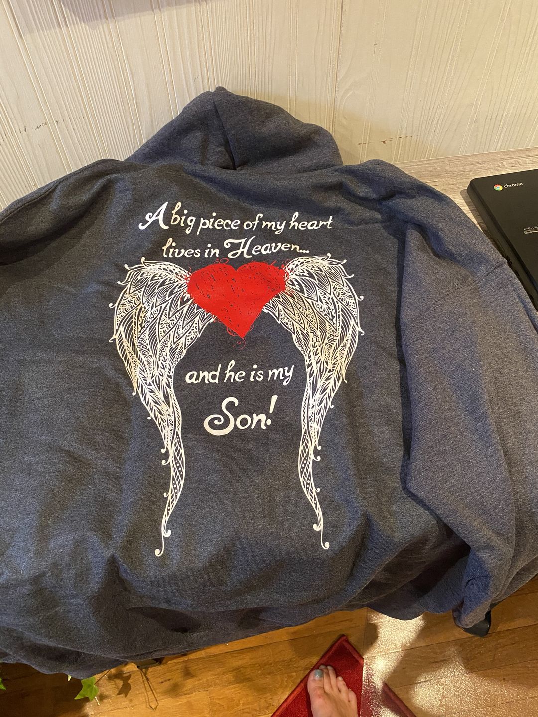 Customer photo review of Son - A Big Piece of my Heart Hoodie