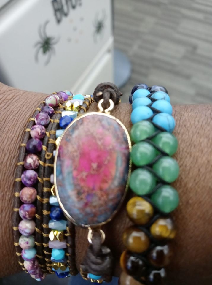 Customer photo review of Intense Emperor Jasper Wrap Bracelet