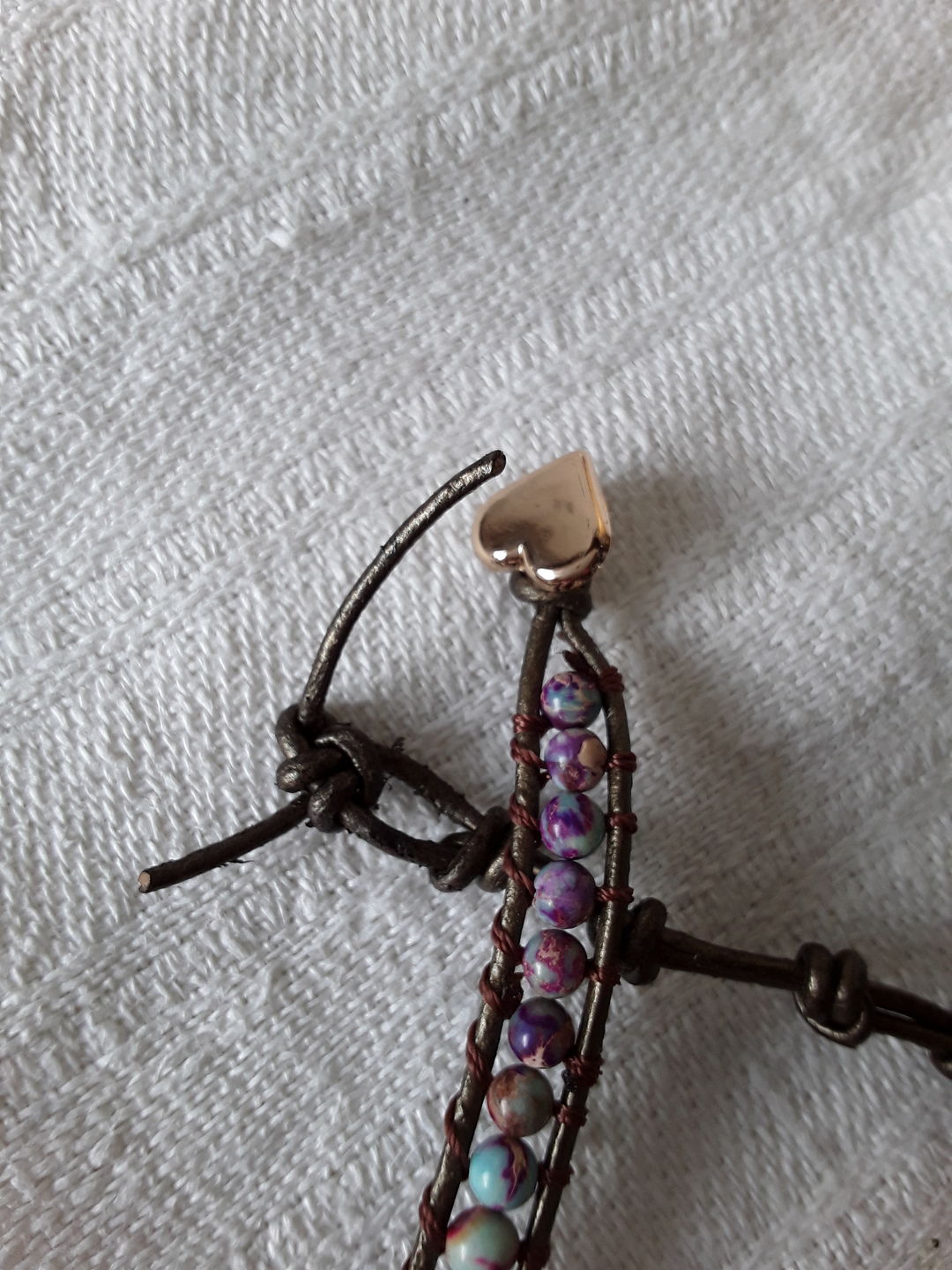 Customer photo review of Heilendes Rhodochrosit Wickelarmband | Boho | 100% Handgemacht