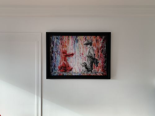 Customer photo review of "Young friends" #2 Édition Prestige sur Plexiglas - Encadrement caisse américaine