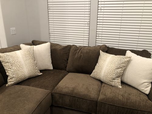 Customer photo review of Antelope Beige Pillow Cover