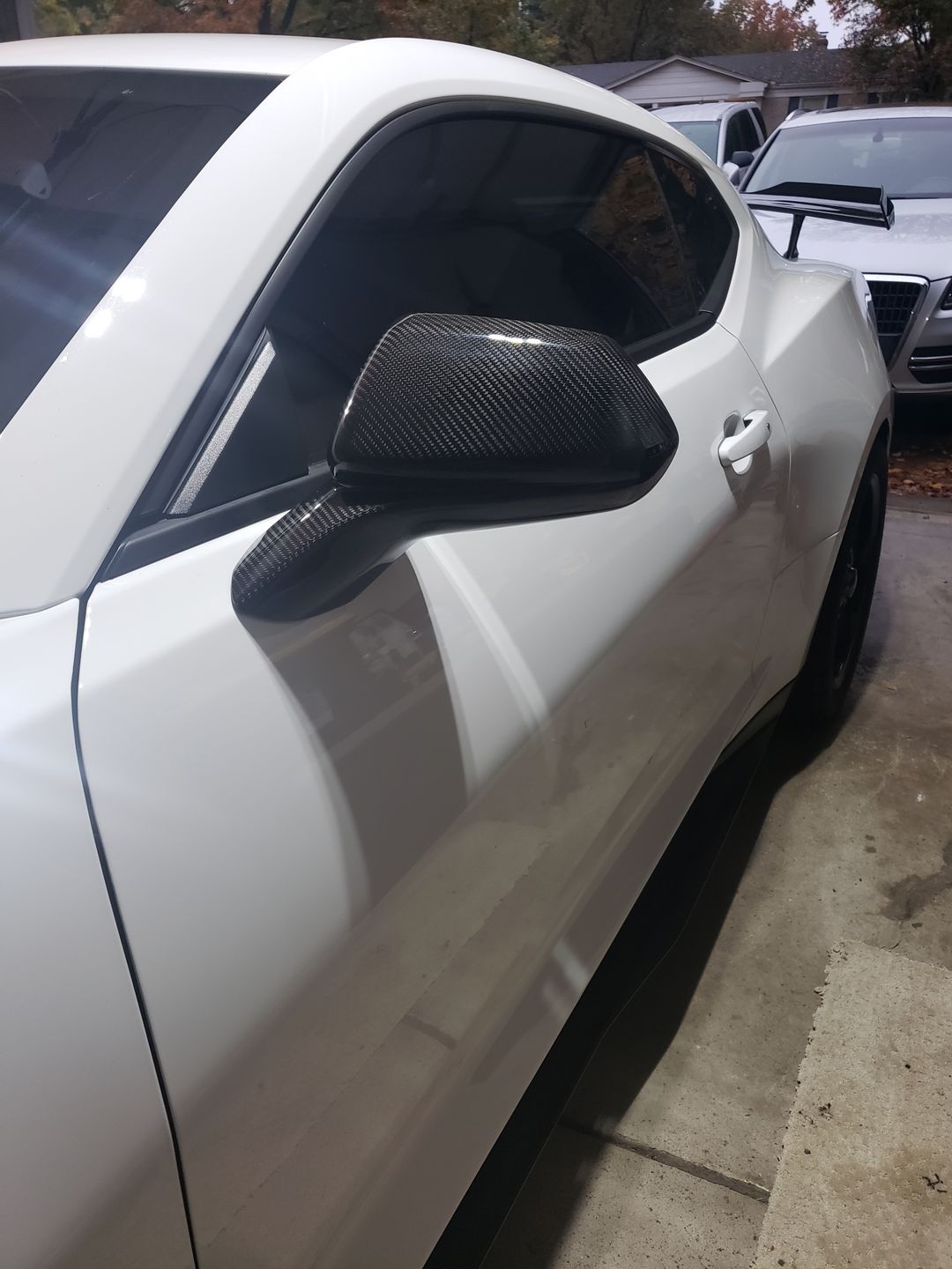 Customer photo review of Carbon Fiber Mirror Cover for Chevy Camaro 2016-2020