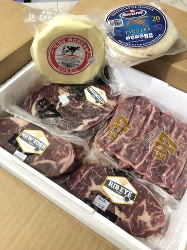 Reseña con foto de un cliente sobre Kit Carne Asada