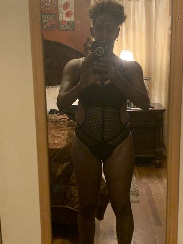 Customer photo review of Sexy Goth Bondage Bodysuit