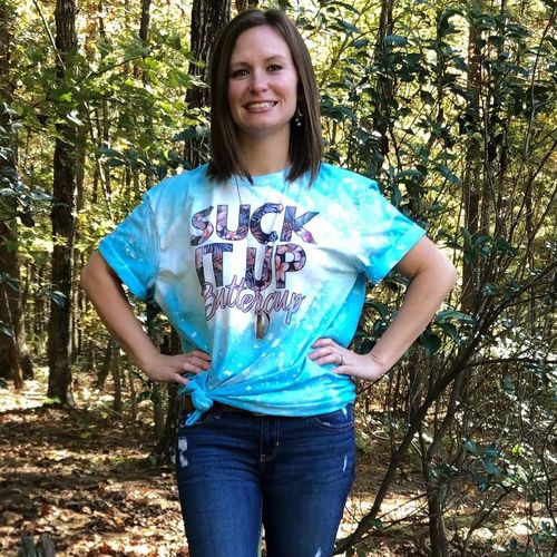 Customer photo review of Floral Suck It Up Buttercup Tee