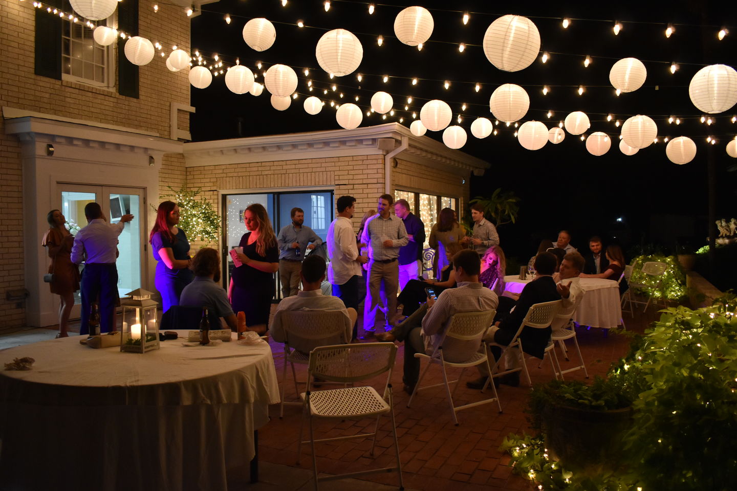Customer photo review of 10" White Shimmering Nylon Lantern, Even Ribbing, Durable, Hanging