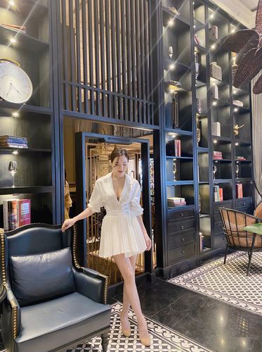 Customer photo review of Front-pleated Shirt