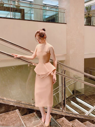 Customer photo review of ROCHA Front-draped Midi Dress