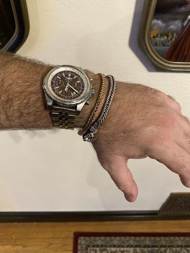 Customer photo review of 4mm Stainless Steel Thin Franco Link Engravable Bracelet
