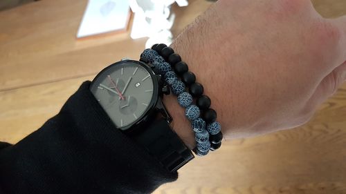 Customer photo review of Naturstein Pärchen-Armbänder