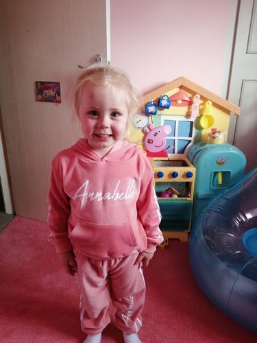 Customer photo review of Personalised Presto Velour Tracksuit (6m-12 Years) (MRK X)