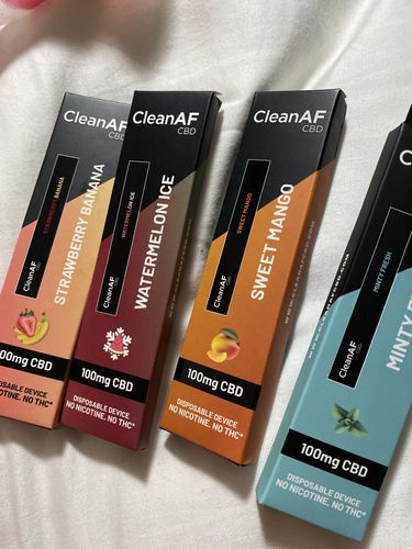 Customer photo review of 100 mg CBD Disposable Vape ~ CleanAF PUFF in 9 Flavors