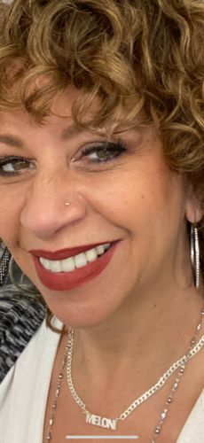 Customer photo review of Block Mini Name Necklace with Cuban Chain