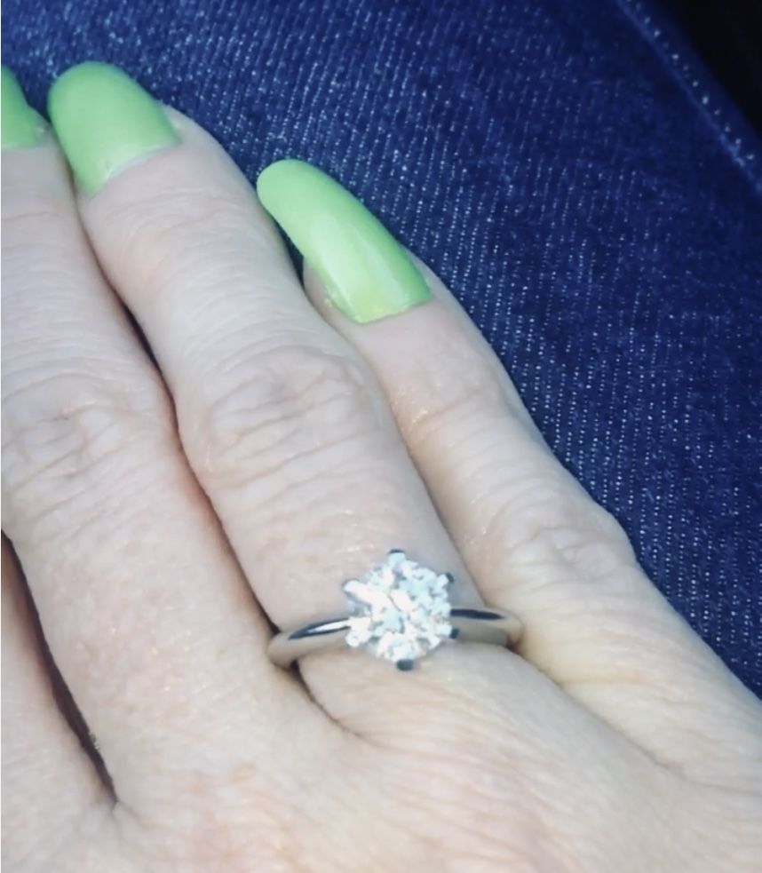 Customer photo review of Six Prong Solitaire CVD Diamond Ring