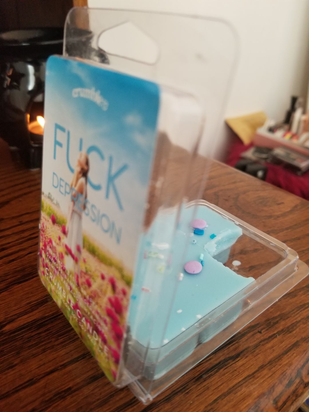 Customer photo review of Fuck Depression Wax Melts