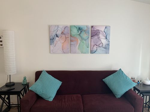 Customer photo review of Abstract Watercolor Canvas Prints