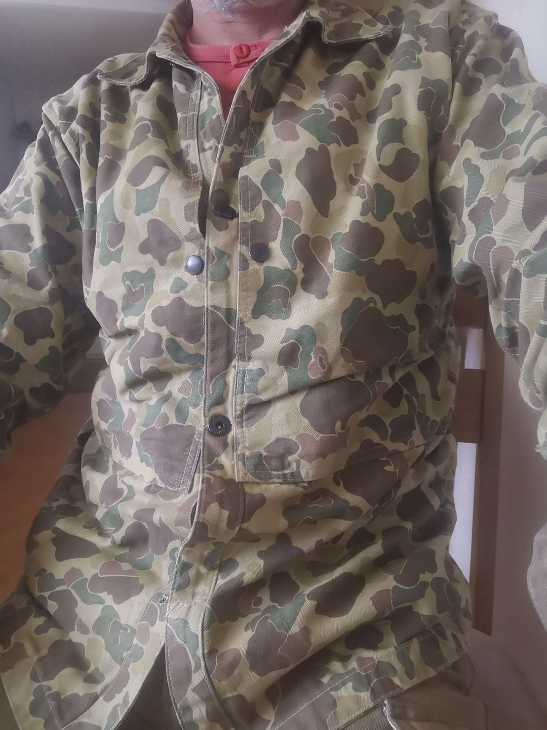 Customer photo review of WWII USMC Type P-44 HBT Duck Hunter Camo Jacket
