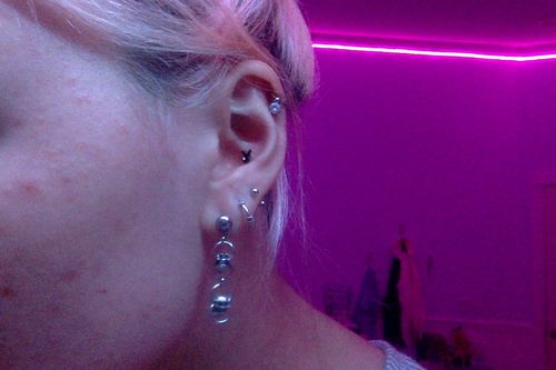 Customer photo review of Playboy Bunny Top Lip Ring