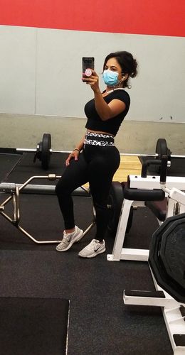 Customer photo review of Brazilian Workout Legging - Wild Neon Jiara