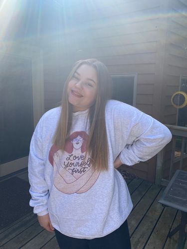 Customer photo review of Love Yourself First -- Sweatshirt