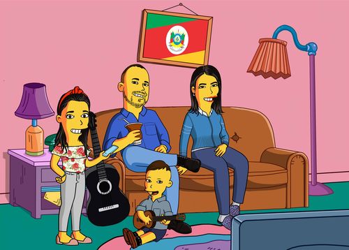 Customer photo review of RETRATO EM ARQUIVO DIGITAL FAMILIA AMARELA