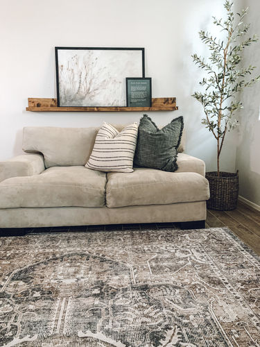 Customer photo review of Distressed Vintage Kendra Ash Area Rug