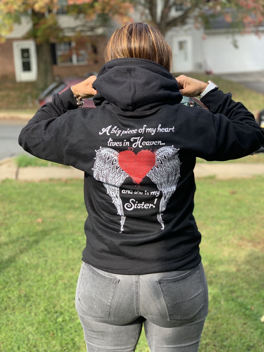 Customer photo review of Sister - A Big Piece of my Heart Hoodie