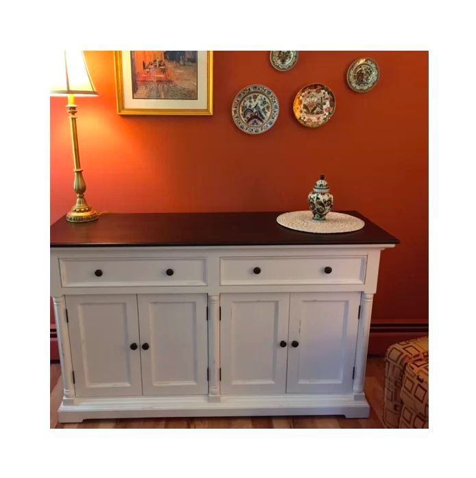 Customer photo review of Provence Accent Buffet - White With Dark Brown Top