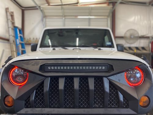 Customer photo review of Gladiator Grille w/ LED Off-Road Lights ( 07 - 18 Jeep Wrangler JK )