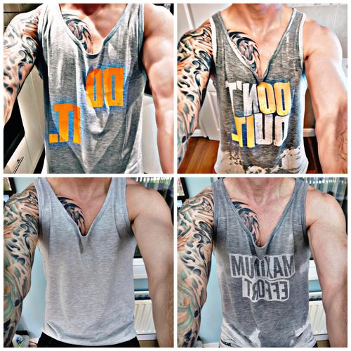 Customer photo review of Workout Complete - Men's Sweat Activated Tank Top