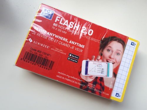 Avis photo d'un client sur Flashcards FLASH 2.0 OXFORD # 80 cartes 7,5 x 12,5 cm - petits carreaux